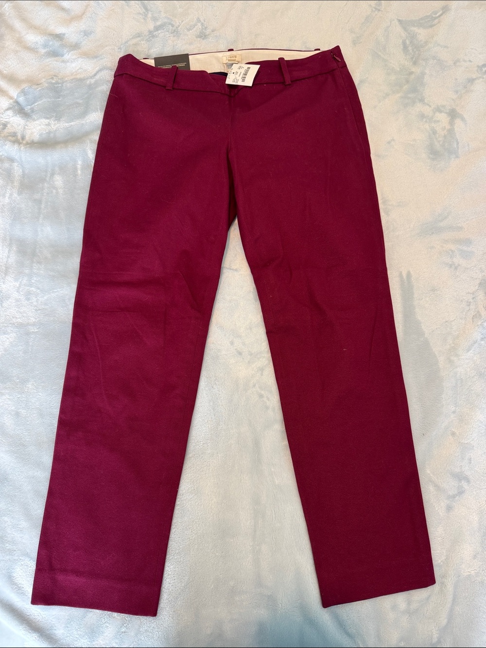 J. Crew Winnie City Fit Pants in Deep Berry